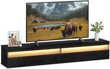 TV-alus Kodustaar Vasagle, 178 x 35 x 30 cm, eebenipuu must
