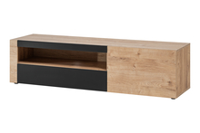 TV-alus ASM Aron, 160 x 45 x 41,7 cm, tamm/must