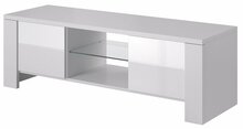 TV-alus Cama Meble West, 130 x 42 x 42 cm, valge/valge läige