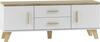 TV-alus Cama Meble Lotta, 140 x 40 x 53 cm, tamm/valge