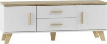 TV-alus Cama Meble Lotta, 140 x 40 x 53 cm, tamm/valge