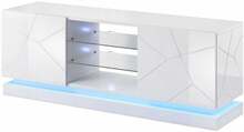 TV-alus Cama Meble QIU 160, 160 x 42 x 57 cm, valge läikiv
