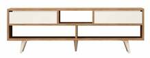 TV-laud Kalune Design Glasgow, 140 x 35 x 52 cm, tamm/valge