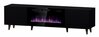 TV-alus Cama Meble Pafos EF, 180 x 42 x 49 cm, must matt, elektrilise kaminaga