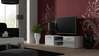 TV-alus Cama Meble Soho 140, 140 x 43 x 37 cm, valge/valge läige
