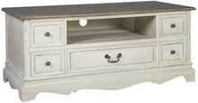 TV-laud Home4you Samira, 117 x 53 x 50 cm, valge/pruun