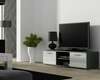 TV-alus Cama Meble Soho 140, 140 x 43 x 37 cm, valge/hall/tumehall