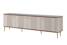 TV-alus Bogart Vesper 187 4D, pähkel, kašmiir MDF, kuldsed jalad