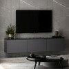 TV-alus Kalune Design Neon, 160 x 35 x 32 cm, antratsiit