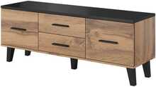 TV-alus Cama Meble Lotta, 140 cm, tamm/must/pruun, 40 x 140 x 53 cm
