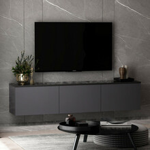 TV-alus Kalune Design Neon, 160 x 35 x 32 cm, antratsiit