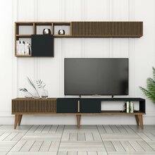 Elutoa mööblikomplekt Kalune Design Milan, siseruumidesse, antratsiit/pähkel