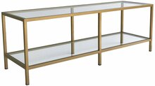 TV-laud Kalune Design Basic TV501, 130 x 40 x 45 cm, läbipaistev/kuldne