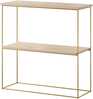 Konsoollaud ADRK Furniture Toni, 80 x 80 x 30 cm, pruun/kuldne