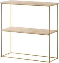 Konsoollaud ADRK Furniture Toni, 80 x 80 x 30 cm, pruun/kuldne