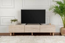 TV-alus Asir Alvin, 180 x 42 cm, puit, travertiin