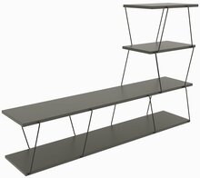 TV-laud Kalune Design Ilgaz, 150 x 30 x 93 cm, antratsiit/valge