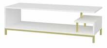 TV-alus Kalune Design Reilly, 120 x 44,6 x 37,6 cm, kuldne/valge