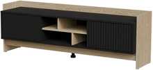 Cama RTV PORTO 2D telerialus, 150 x 38 x 50 cm, tamm/must