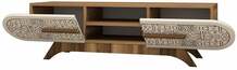 TV-alus Kalune Design Defne, 145 x 37 x 37 cm, kreemjas/pähkel