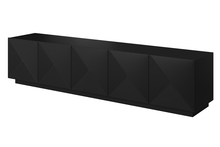TV laud Bogart Asha, must matt, 200cm