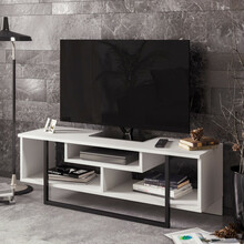 TV-laud Kalune Design Asal, 119.4 x 35.2 x 40.2 cm, valge/must
