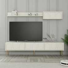 TV-alus Asir Lyon 2, 180 x 43 x 35 cm, kreem/kuld