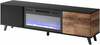 TV-laud Halmar Random RTV-K, 180 x 40 x 52 cm, tamm/must, elektrilise kaminaga