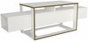 TV-alus Kalune Design Bianco, 160 x 46.1 x 49.8 cm, kuldne/valge