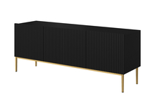 TV-alus Bogart Nicole, 150 cm, must, matt, kuldsed jalad