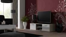 TV-alus Cama Meble Soho 140, 140 x 43 x 37 cm, tamm/pruun/valge