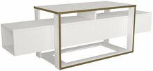 TV-alus Kalune Design Bianco, 160 x 46.1 x 49.8 cm, kuldne/valge