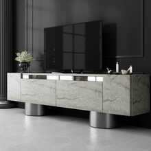 TV-alus Asir Daleliu plokkplaat, Bohem - Travertine, 180 x 50 x 30 cm, hõbe