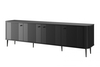 Telerilaud Bogart Vesper 187, 187 cm, must, MDF, mustad jalad