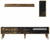 Sektsioon Kalune Design Valensiya 845HCT5347, 45 x 180 x 35 cm, must/pähkel, 3 tk
