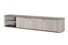 TV-alus Bogart Vesper 187 RD, cashmere MDF, pähkel, mustad käepidemed