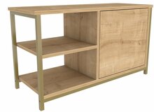 TV-alus Kalune Design Muskegon, 89.6 x 35.3 x 50.8 cm, kuldne/tamm