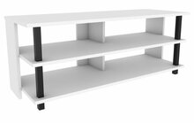TV-alus Kalune Design Pueblo, 120 x 44,6 x 47,4 cm, valge/must