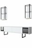 TV-alus Kalune Design Chrome, 180 x 30 x 48 cm, valge/must