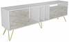 TV-alus Kalune Design Mistico, 180 x 35.5 x 58.7 cm, kuldne/valge/beež