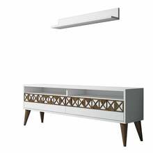 Elutoamööbli komplekt Kalune Design 845(LXIV), 150 x 30 x 50 cm, valge