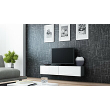 TV-alus Cama Meble VIGO 140, 30 x 140 x 40 cm, hall/valge läige