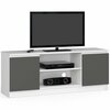 TV-laud Akord RTV K140, 40 x 140 x 55 cm, valge/grafiit