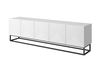 TV-alus Bogart Asha 200, 200 cm, metallist jalad, valge matt