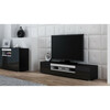 TV alus Cama Meble Viva, 180 x 40 x 37.4cm, must/valge