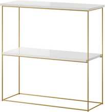 Konsoollaud ADRK Furniture Toni, 80 x 80 x 30 cm, valge/kuldne