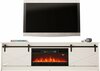 TV-alus Cama Meble RTV Granero, 200 x 56.7 x 35 cm, valge/bl gloss valge