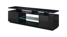 TV-alus Cama Meble Eva, 180 x 40 x 56 cm, must läikiv