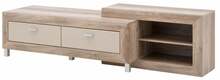 TV-alus Forte Genetic, 52 x 195 x 52 cm, antiikne tamm/beež kõrgläige