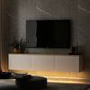 TV-alus Kalune Design Neon, 160 x 32 x 35 cm, tamm/valge